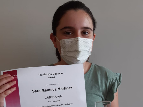 NUEVA  CAMPEONA DE DEBATE ESCOLAR DE LA FUNDACIÓN CÁNOVAS.